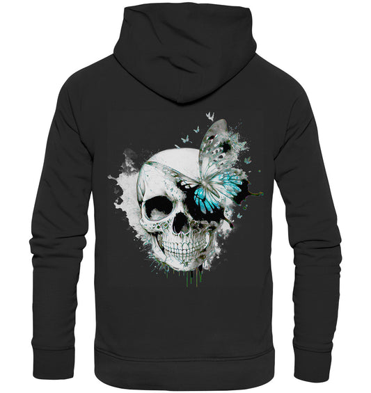 Flowerskull Backcover Art  IV - Organic Hoodie