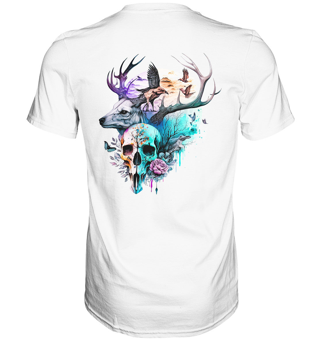 Flowerskull Backcover Art  III - Premium Shirt