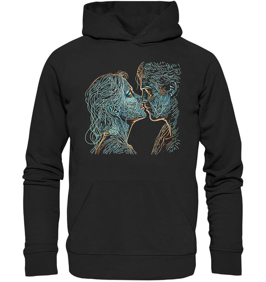 Male and Female Kisses Kopie - Organic Hoodie