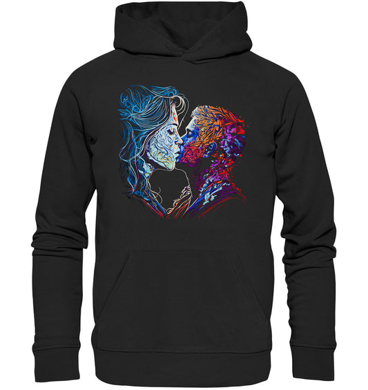 Male and Female Kisses - Organic Hoodie