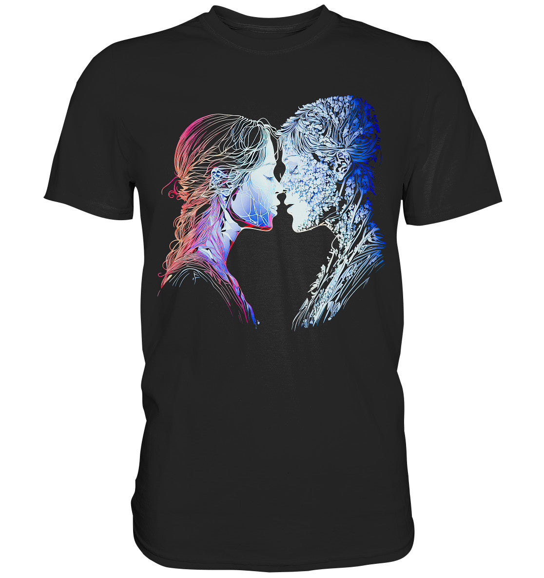 Female and Female Kissing - Premium Shirt