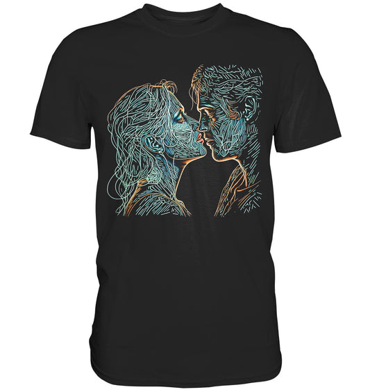 Male and Female Kisses Kopie - Premium Shirt