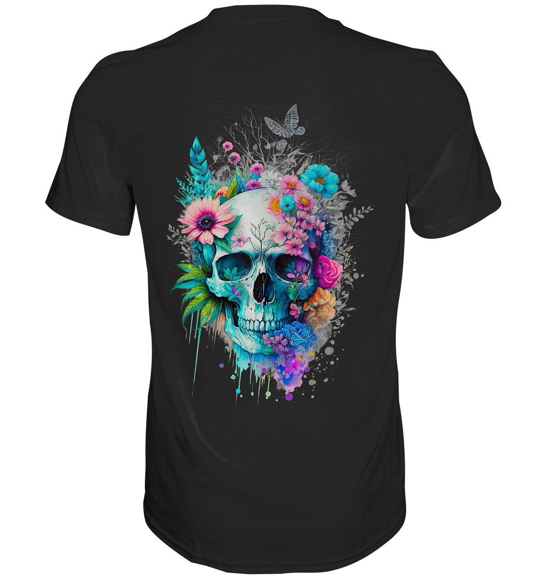 Flowerskull Backcover Art  VI - Premium Shirt