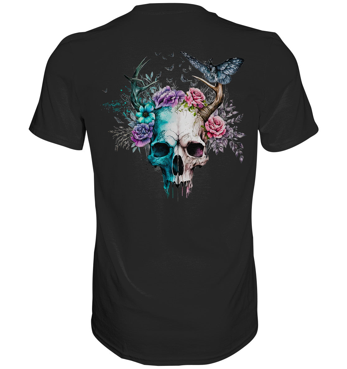 Flowerskull Backcover Art  V - Premium Shirt