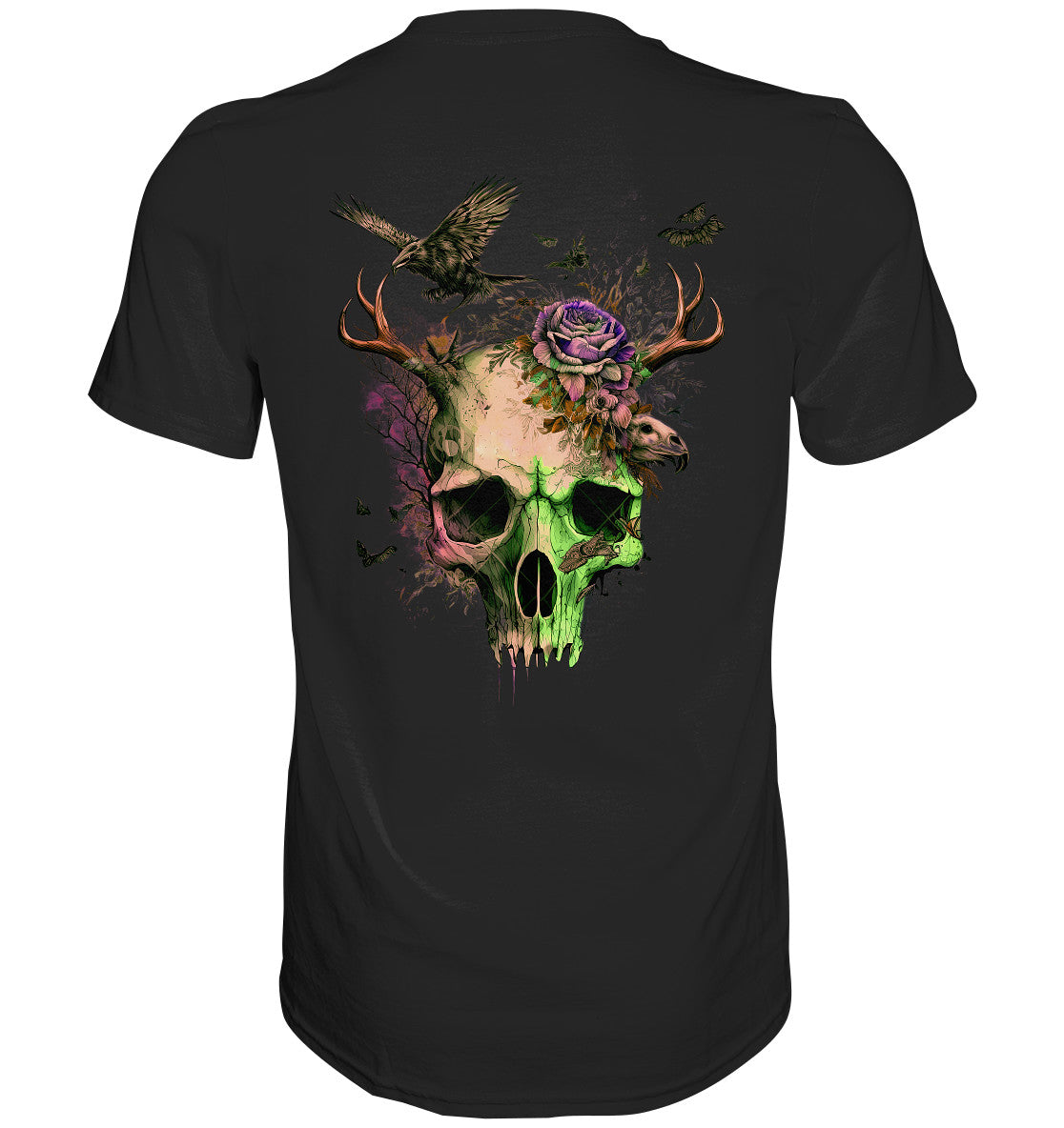 Flowerskull Backcover Art  II - Premium Shirt