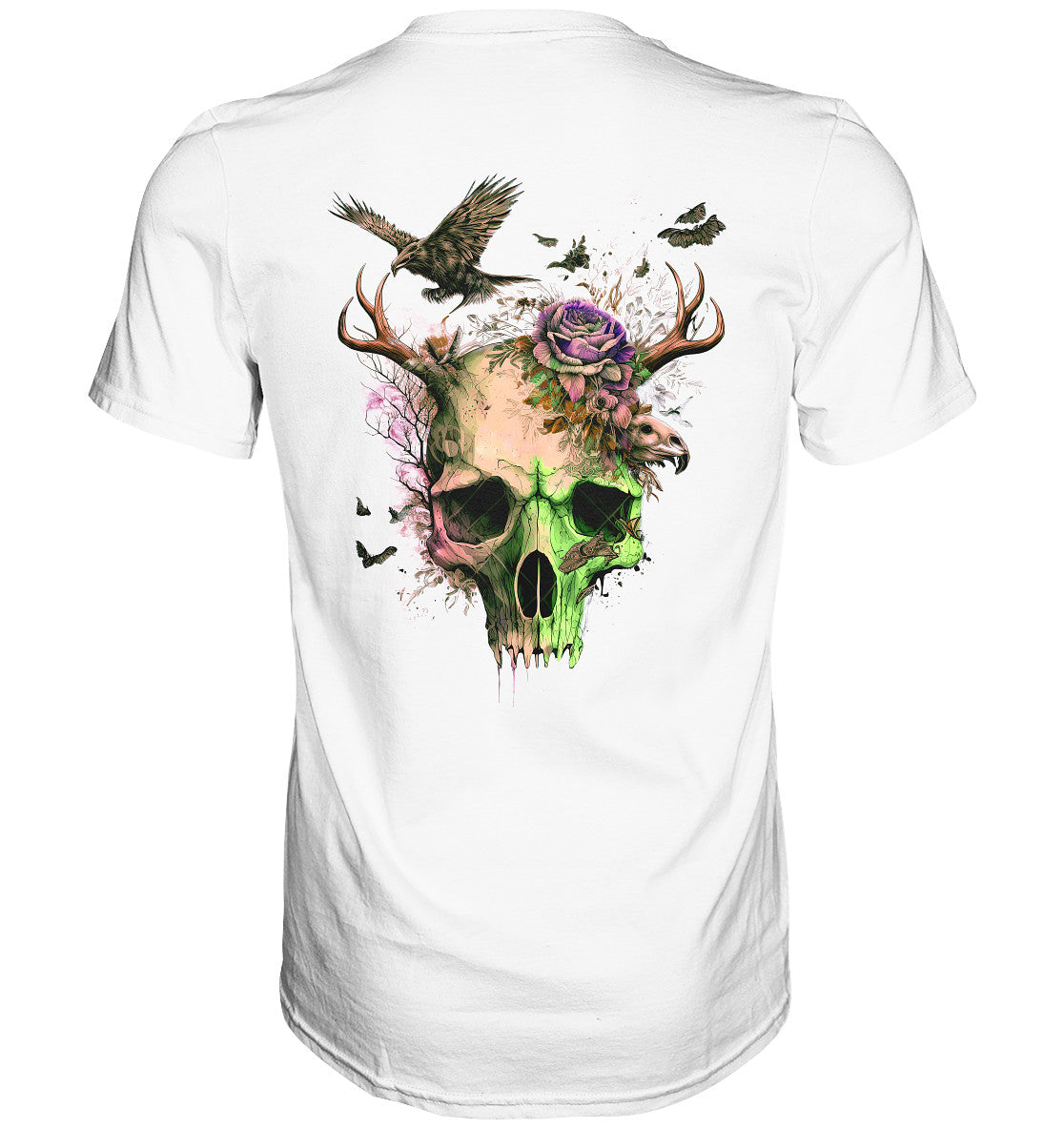 Flowerskull Backcover Art  II - Premium Shirt