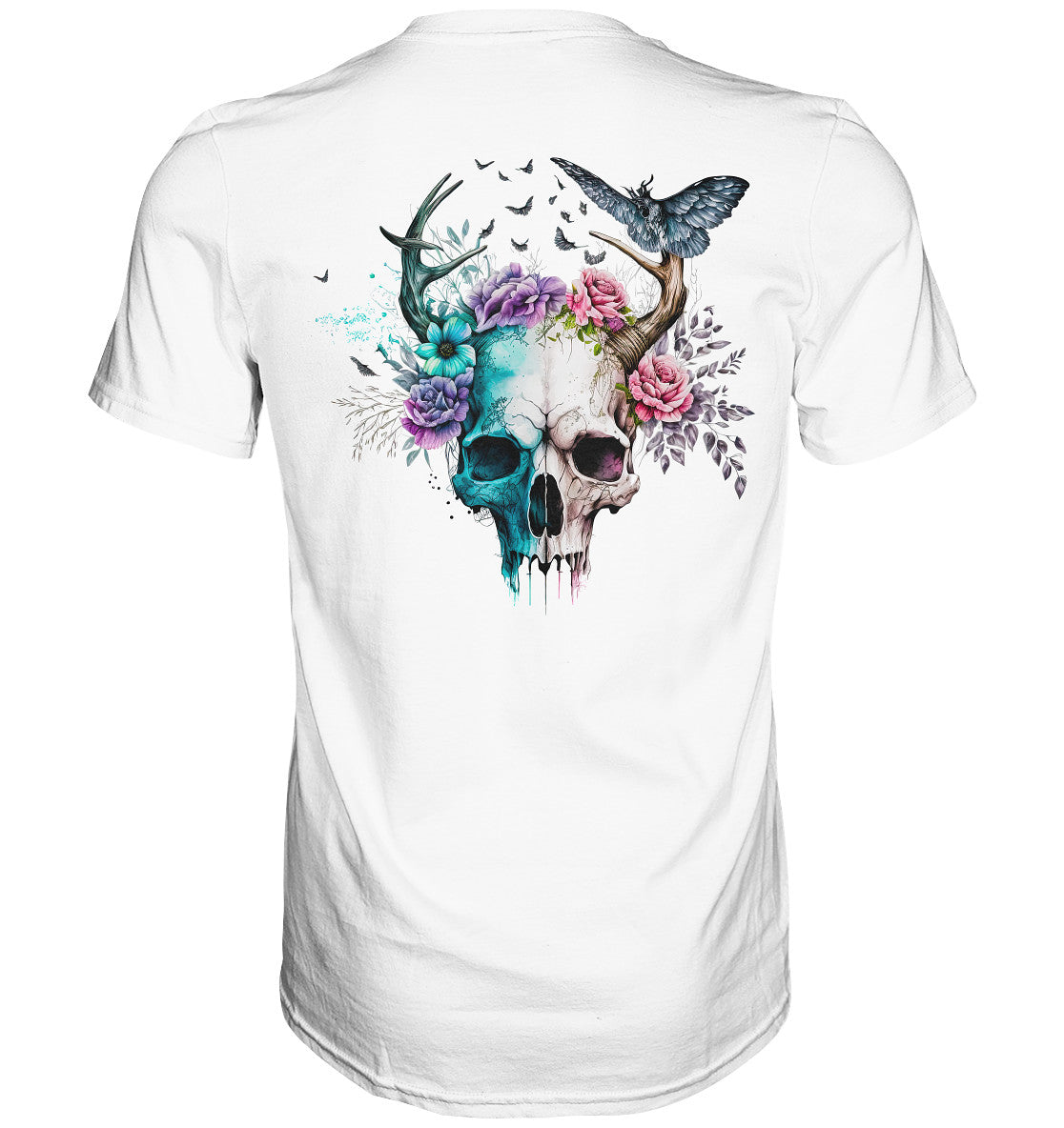 Flowerskull Backcover Art  V - Premium Shirt