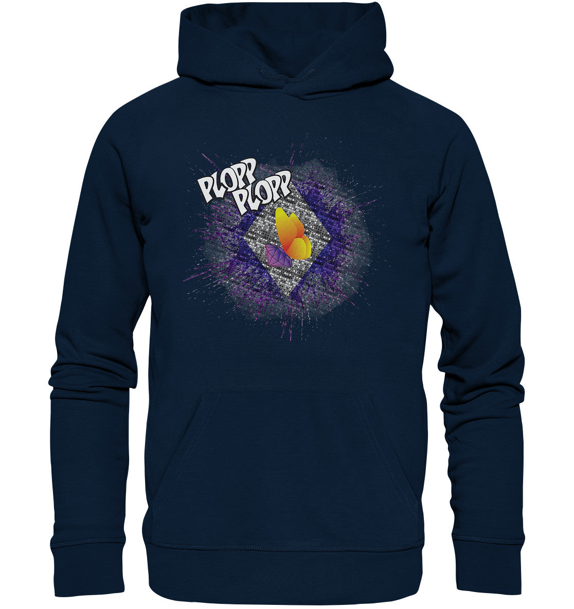 xCorp-SteinSucht-PLOPP-magenta - Organic Hoodie