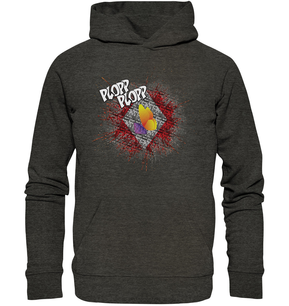 xCorp-SteinSucht-PLOPP-rot - Organic Hoodie