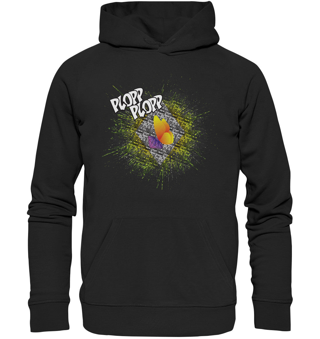 xCorp-SteinSucht-PLOPP-grün - Organic Hoodie - vjules.de