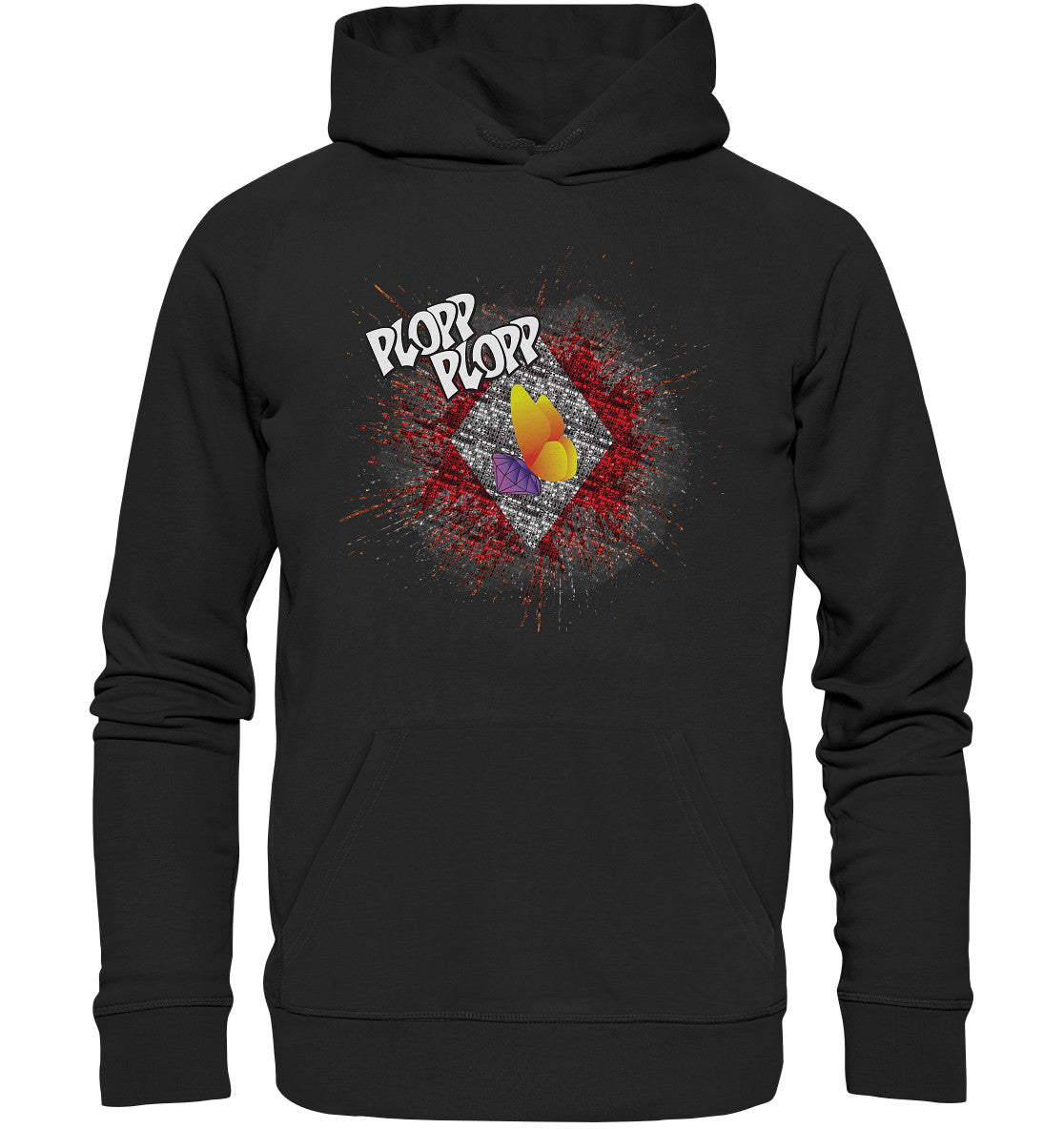 xCorp-SteinSucht-PLOPP-rot - Organic Hoodie