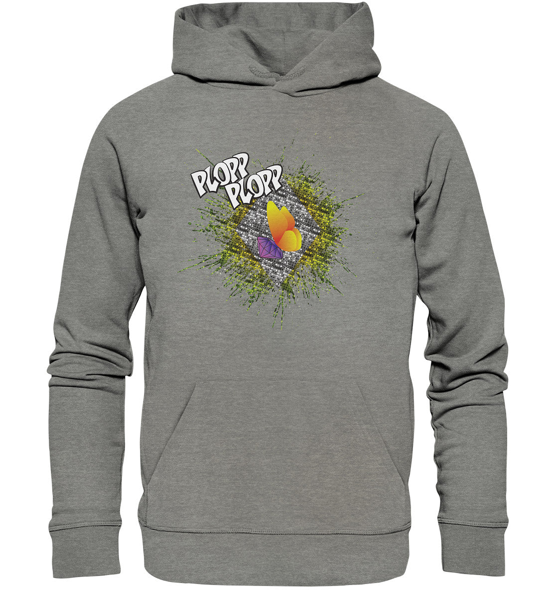 xCorp-SteinSucht-PLOPP-grün - Organic Hoodie - vjules.de