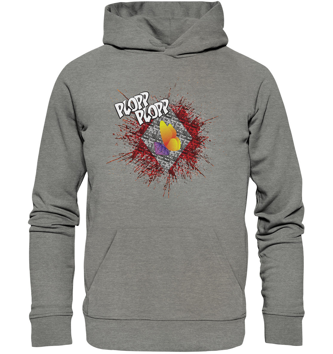 xCorp-SteinSucht-PLOPP-rot - Organic Hoodie