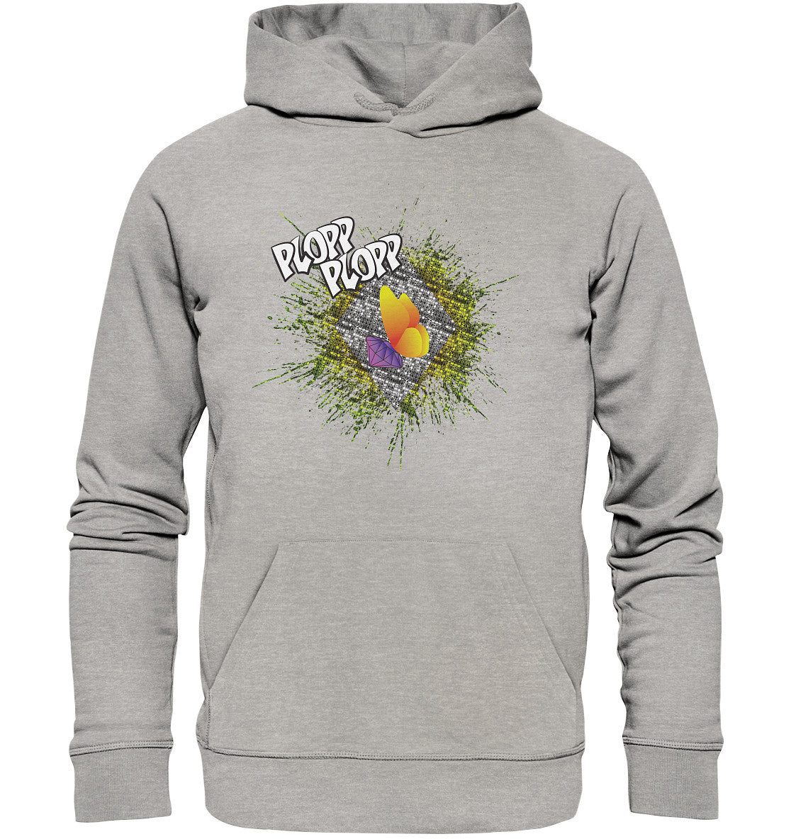 xCorp-SteinSucht-PLOPP-grün - Organic Hoodie - vjules.de