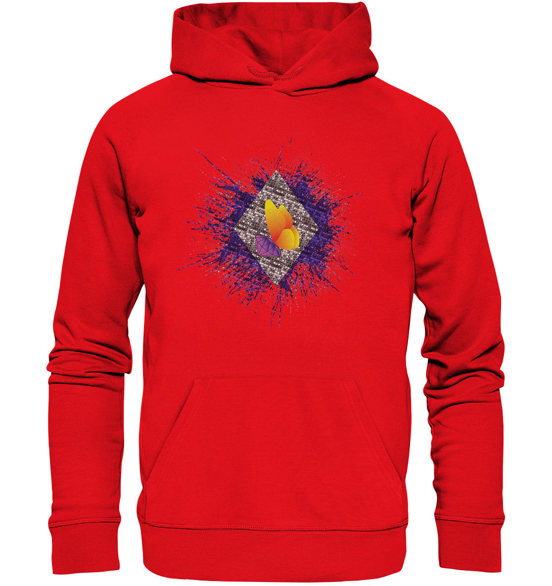 XCORP Steinchensuchti - Free Magenta - Organic Hoodie