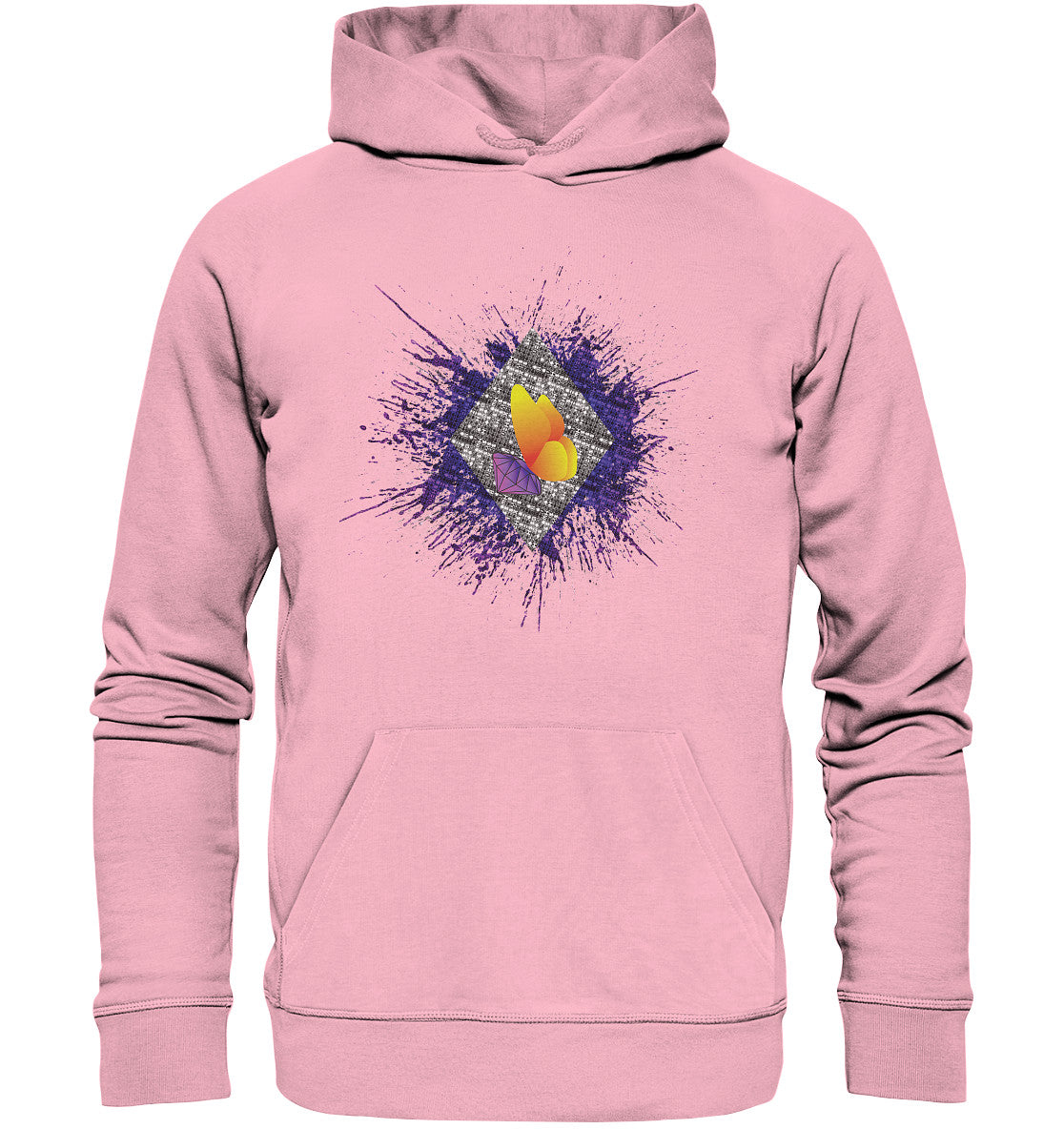 XCORP Steinchensuchti - Free Magenta - Organic Hoodie