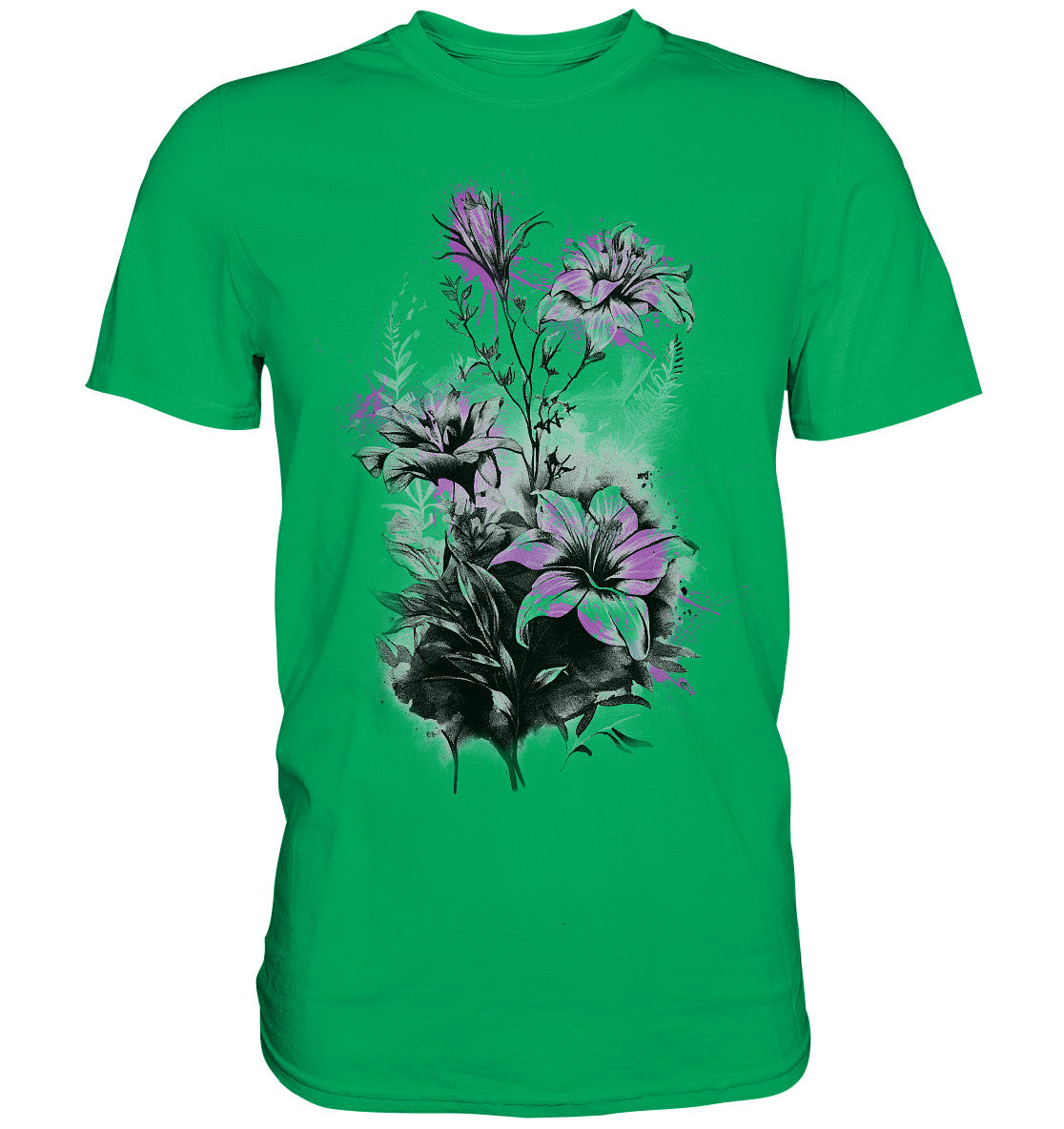 Flowers Mediumorchid spots - Premium Shirt