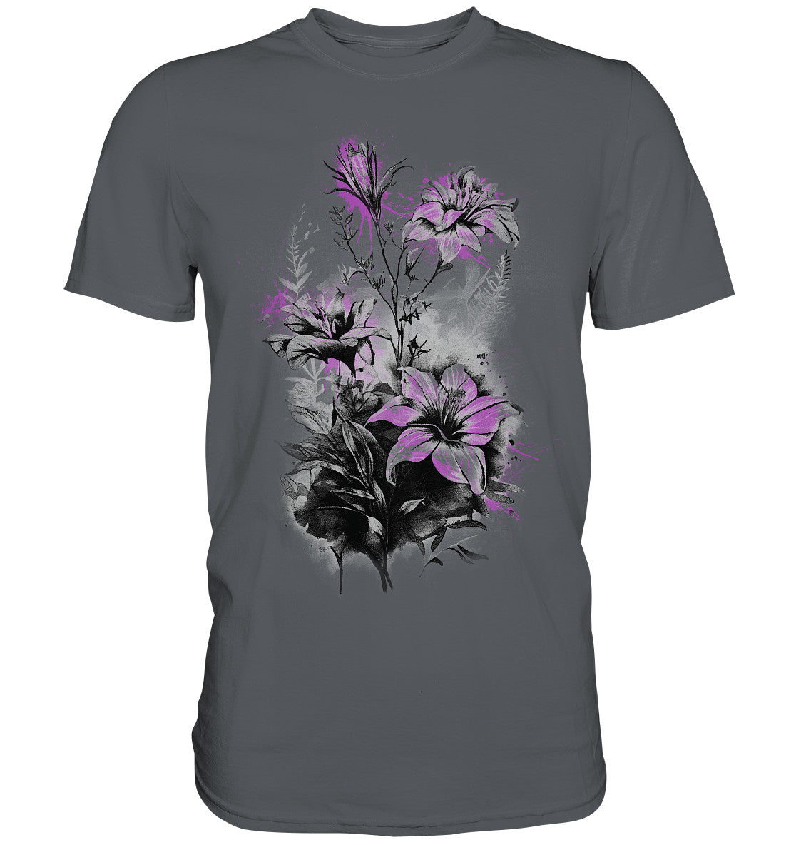 Flowers Mediumorchid spots - Premium Shirt