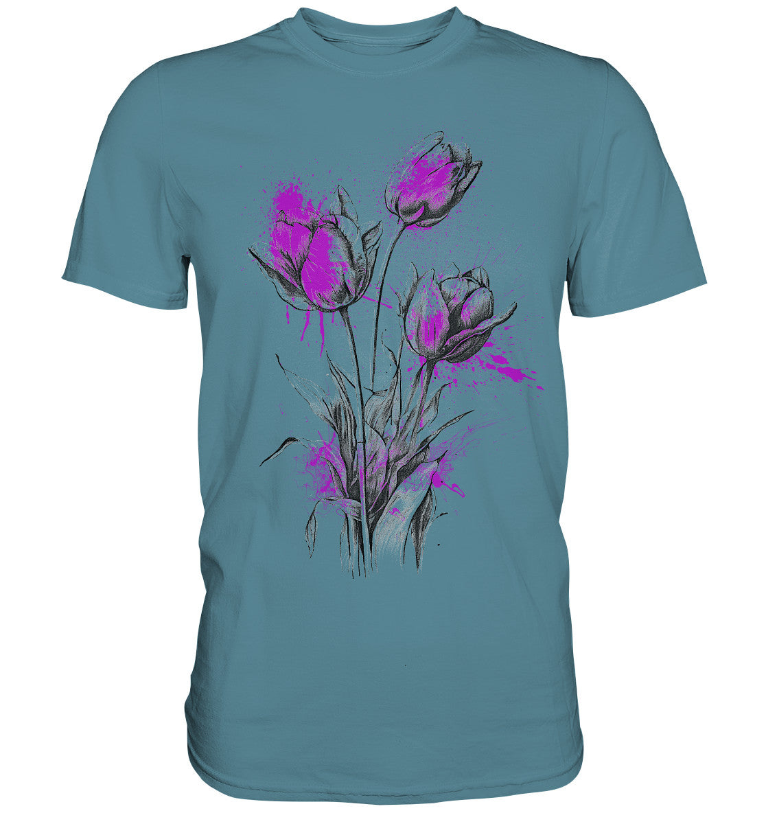 Flowers Purple spots - Premium Shirt