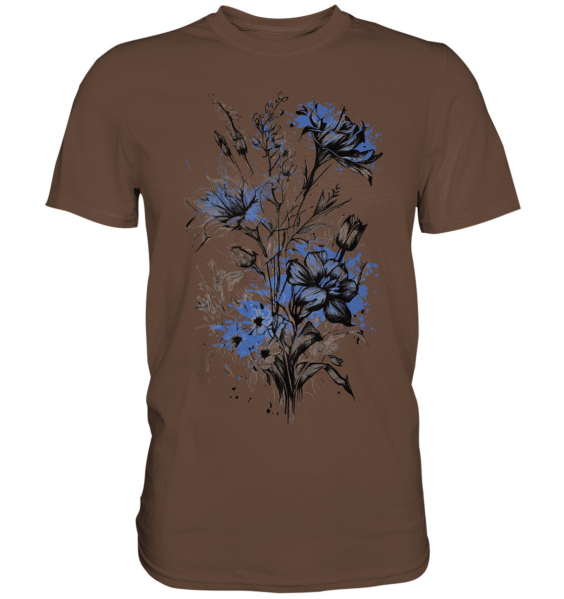 Flowers Cornflowerblue spots  - Premium Shirt