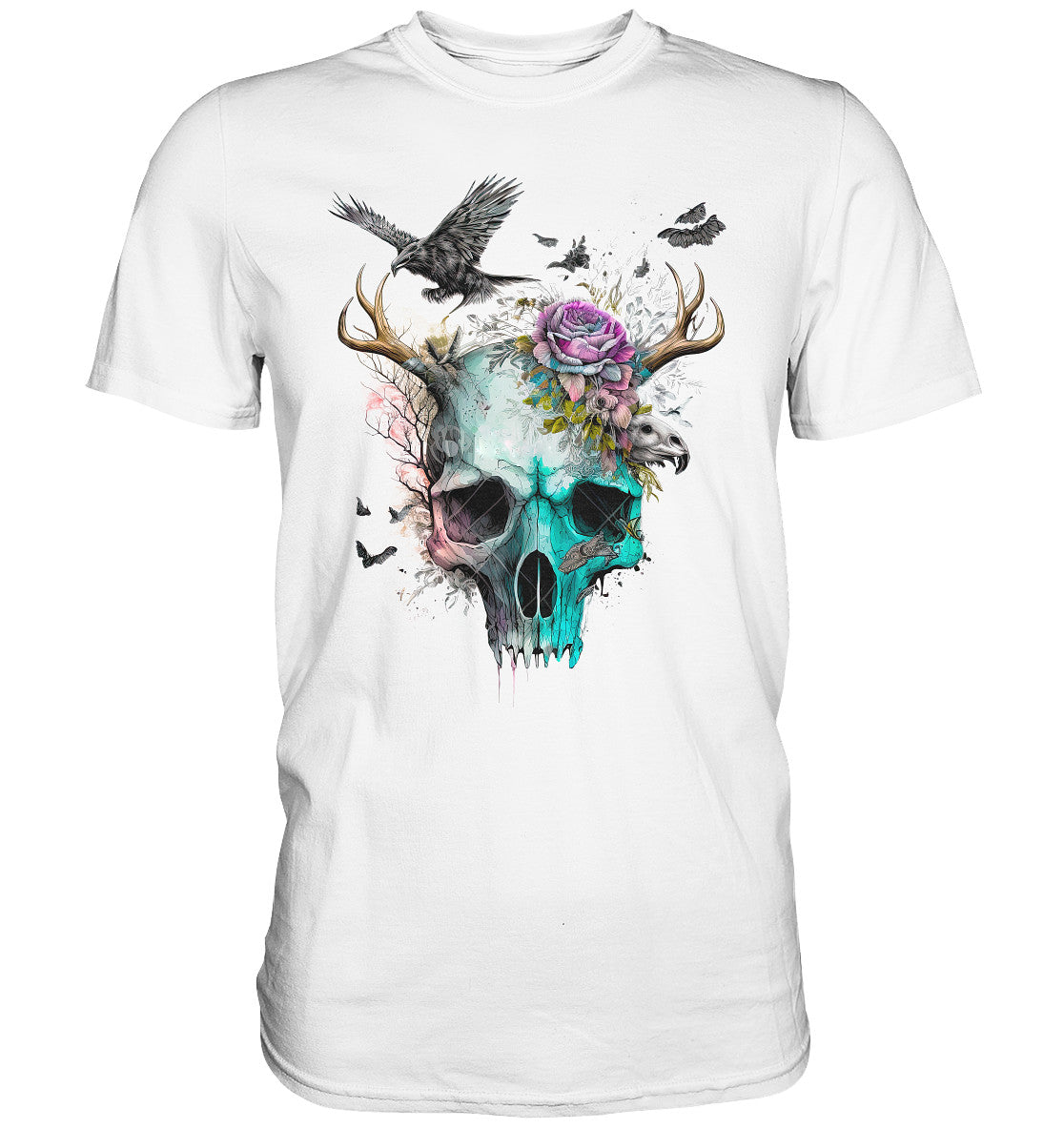 Flowerskull Art I - Premium Shirt