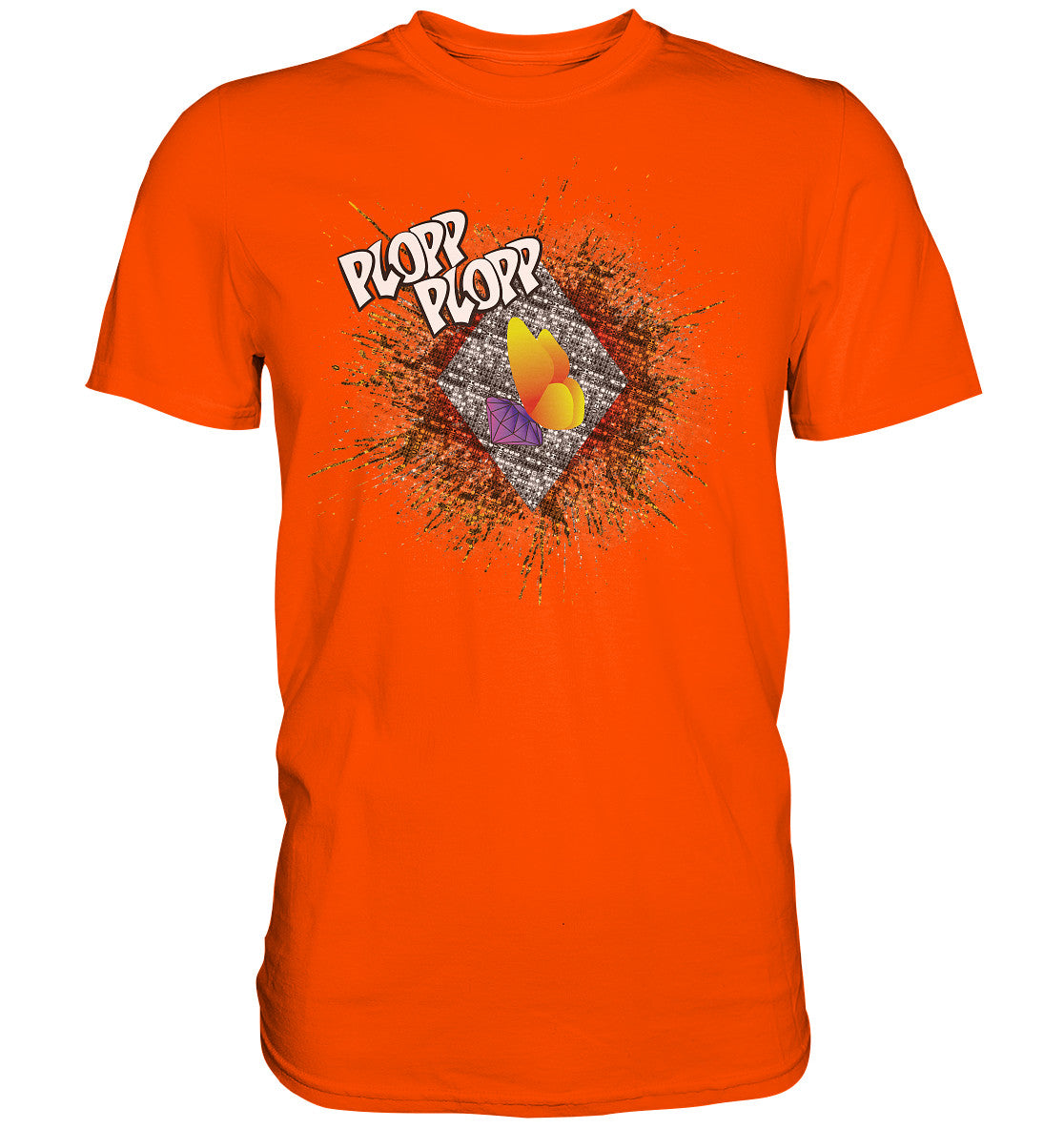 xCorp-SteinSucht-PLOPP-rot-orange - Premium Shirt - vjules.de