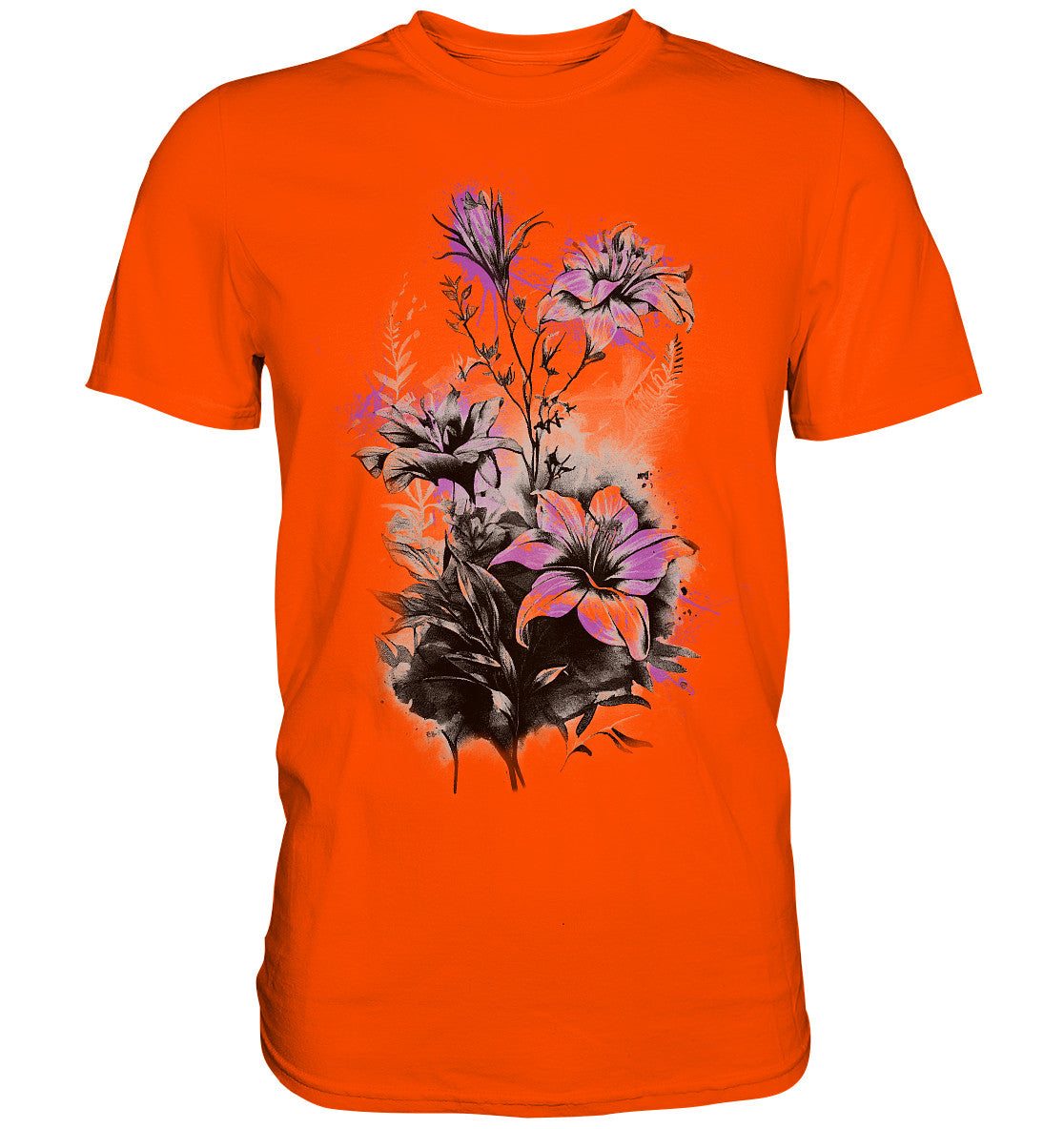 Flowers Mediumorchid spots - Premium Shirt