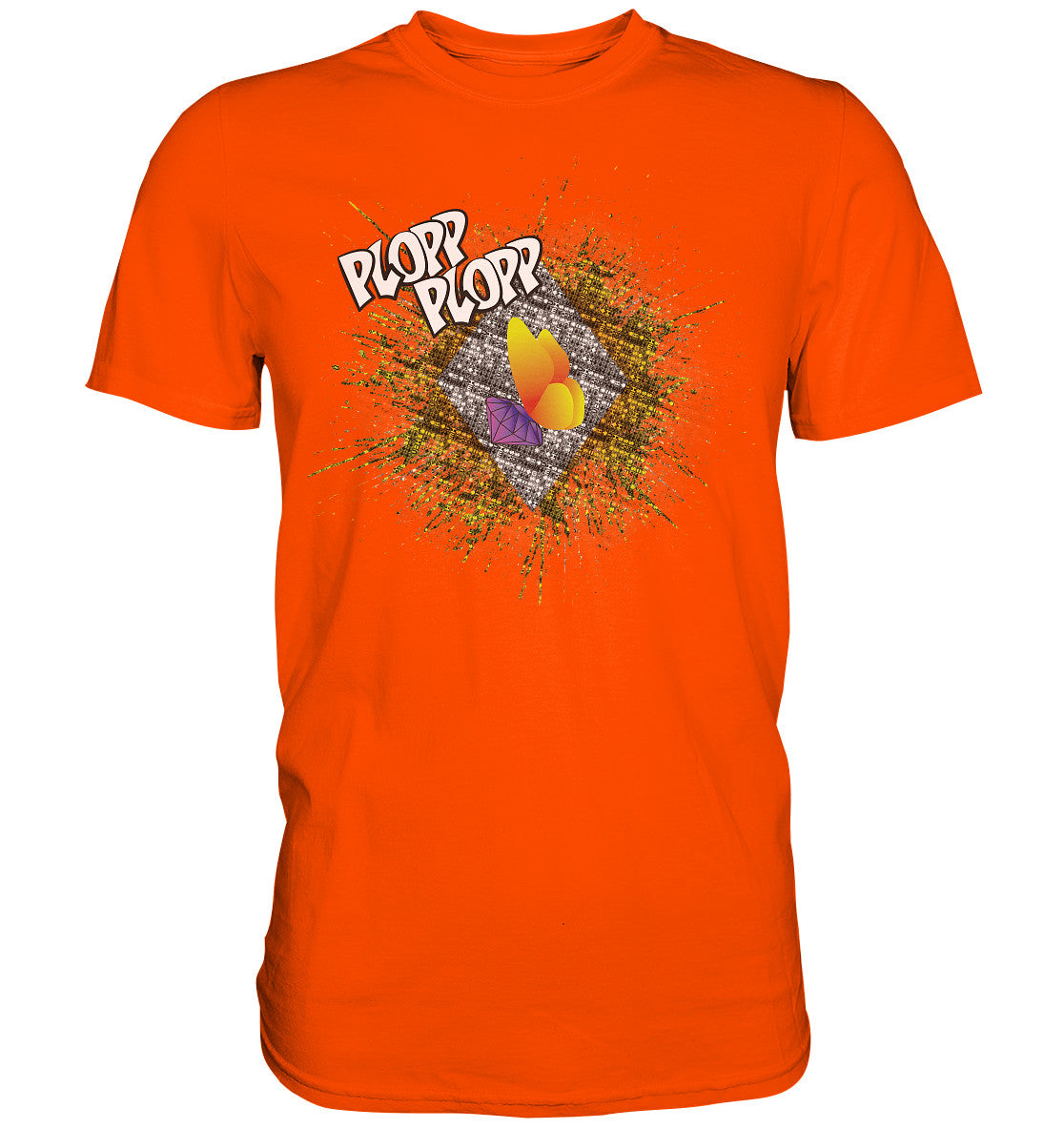 xCorp-SteinSucht-PLOPP-orange - Premium Shirt - vjules.de