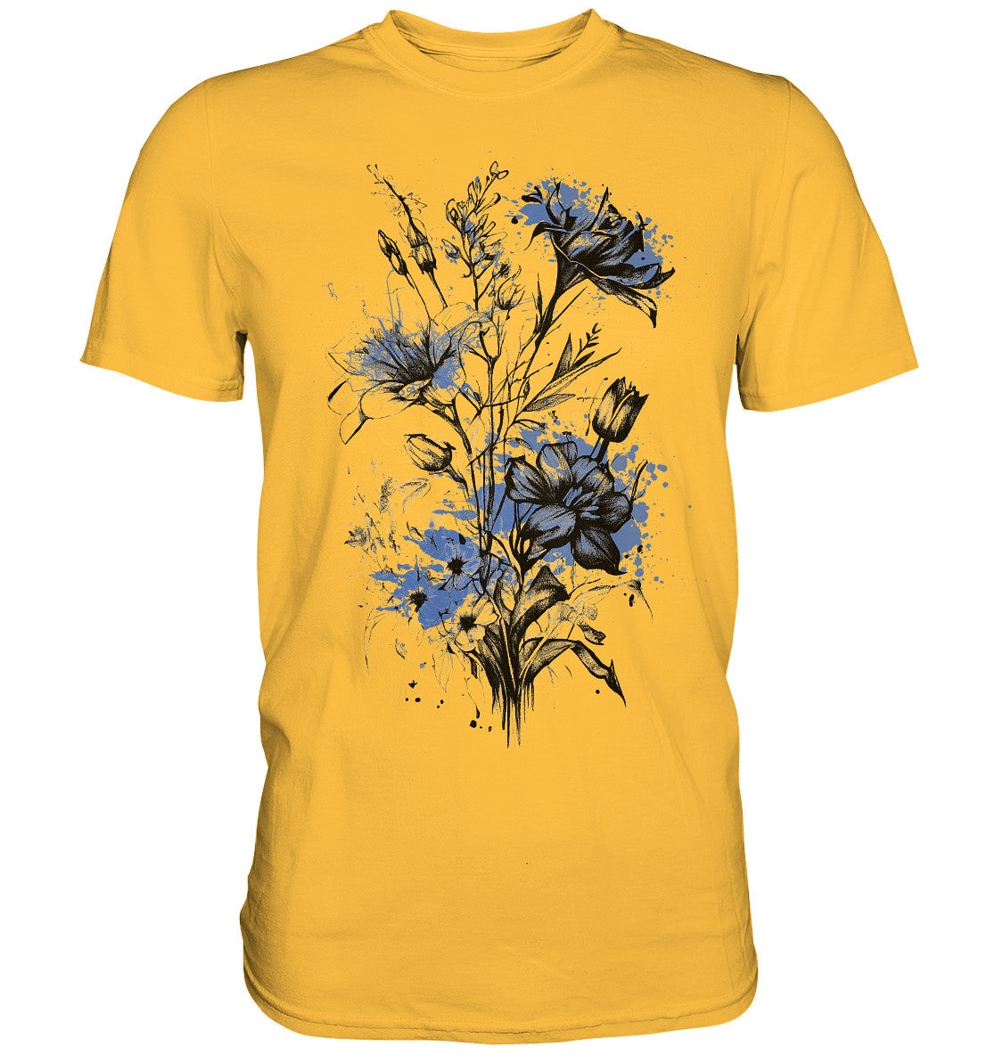 Flowers Cornflowerblue spots  - Premium Shirt