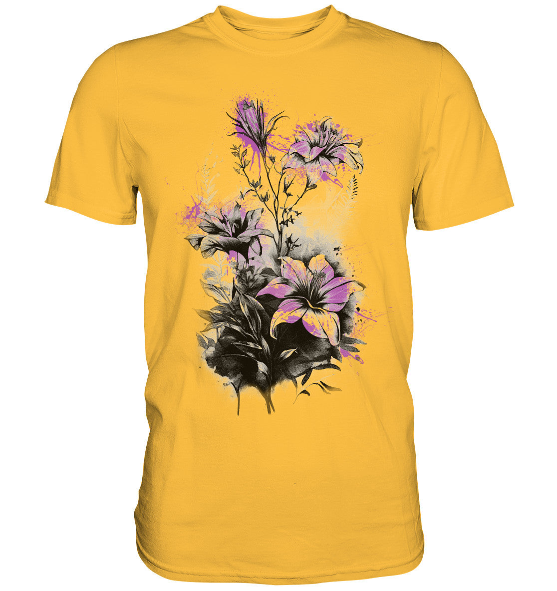 Flowers Mediumorchid spots - Premium Shirt