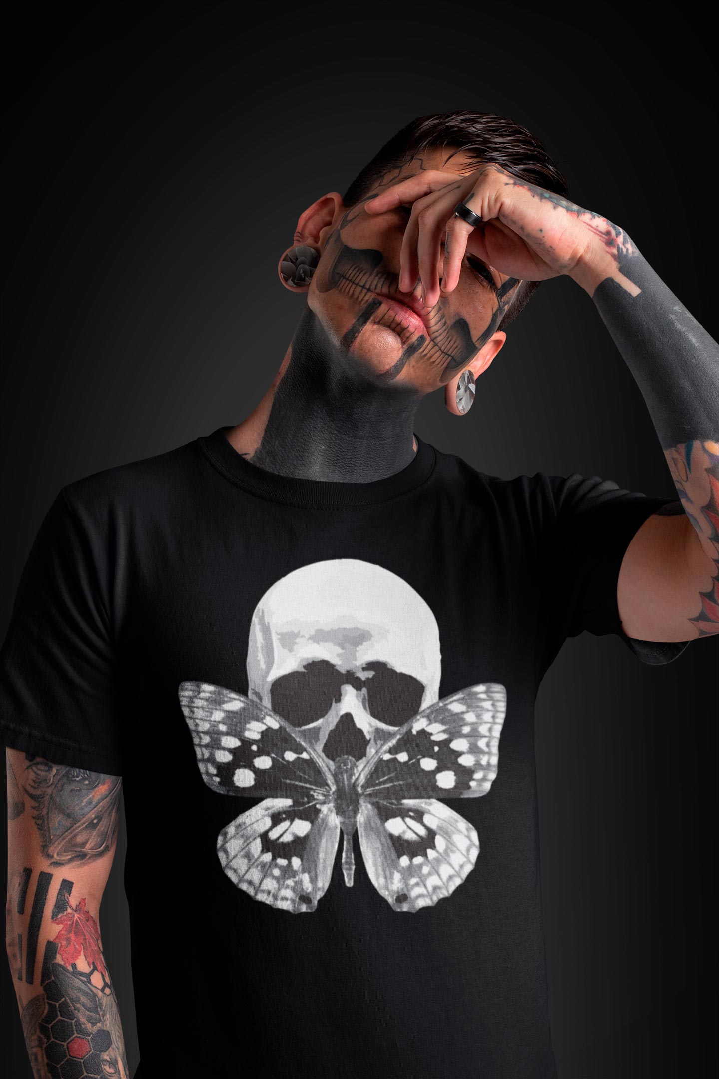 Butterfly Skull - Premium Shirt - vjules.de